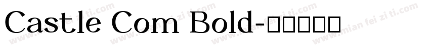 Castle Com Bold字体转换